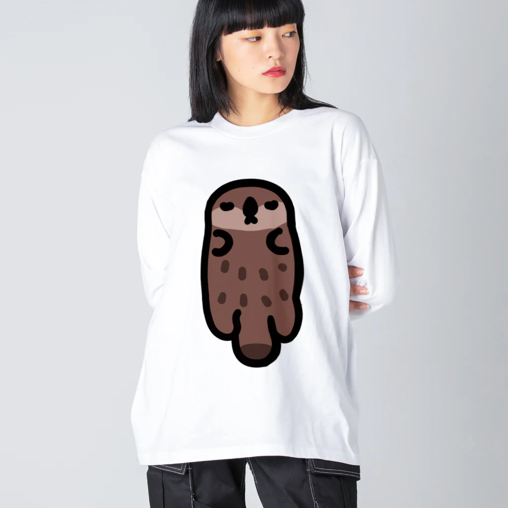 へきらっこのお子ラッコ（おねむ） ビッグシルエットロングスリーブTシャツ