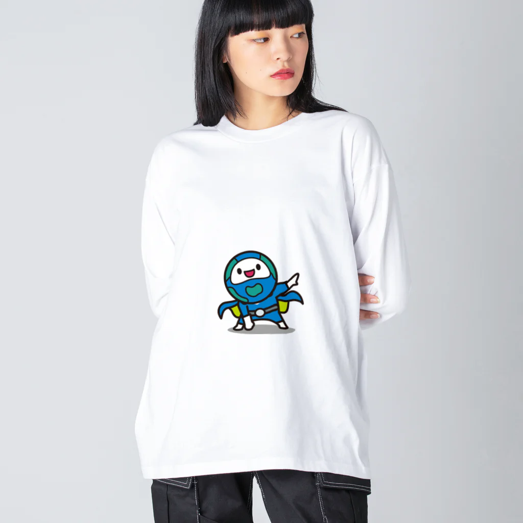 中小企業戦隊／モッチッチレンジャーのモッチブルーコレクション Big Long Sleeve T-Shirt