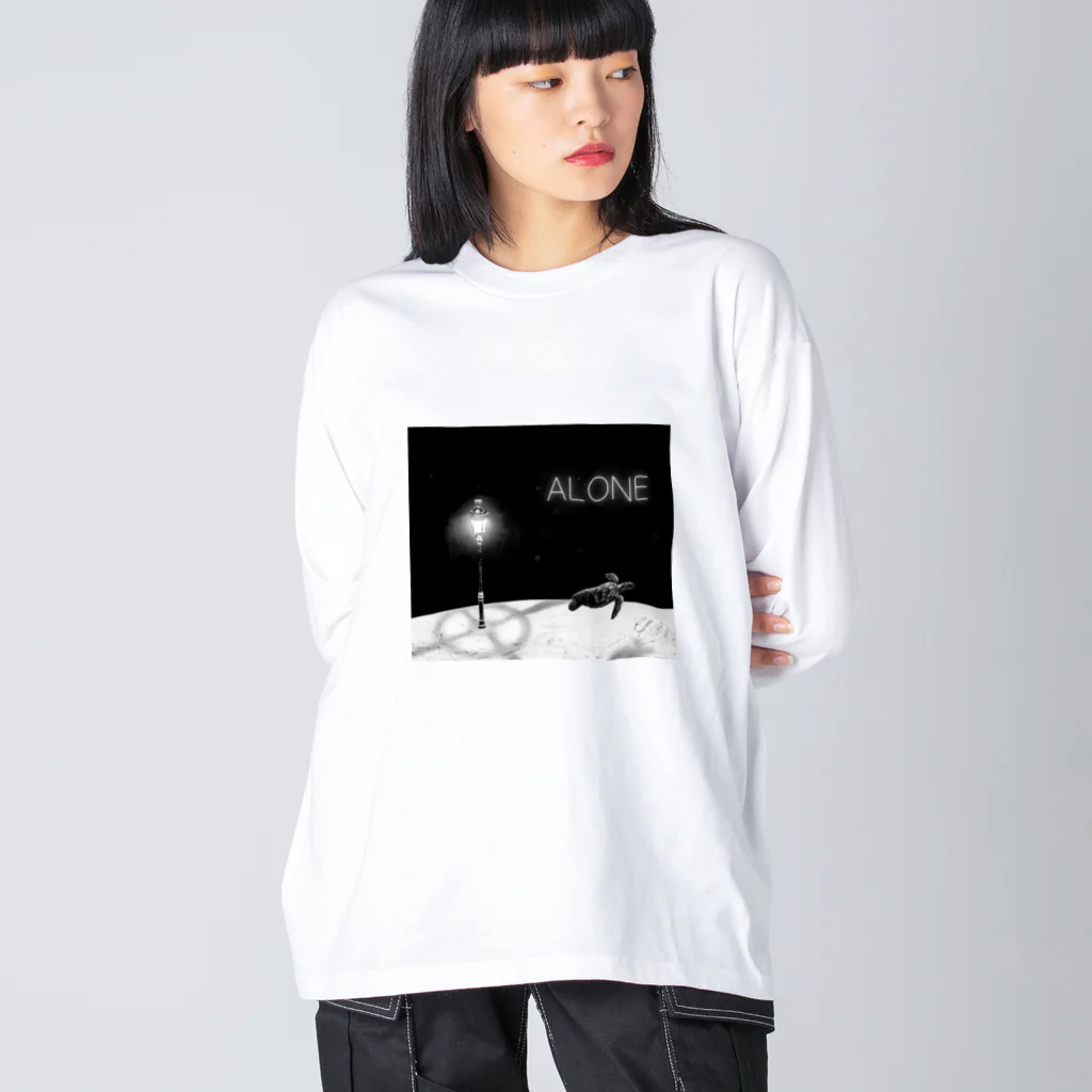 ANOTHER GLASSのALONE ビッグシルエットロングスリーブTシャツ