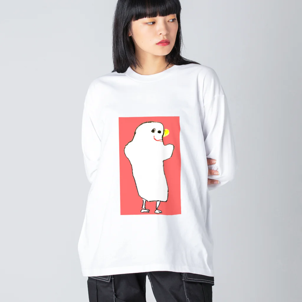 mogegeの4才が描いたペンギン ビッグシルエットロングスリーブTシャツ