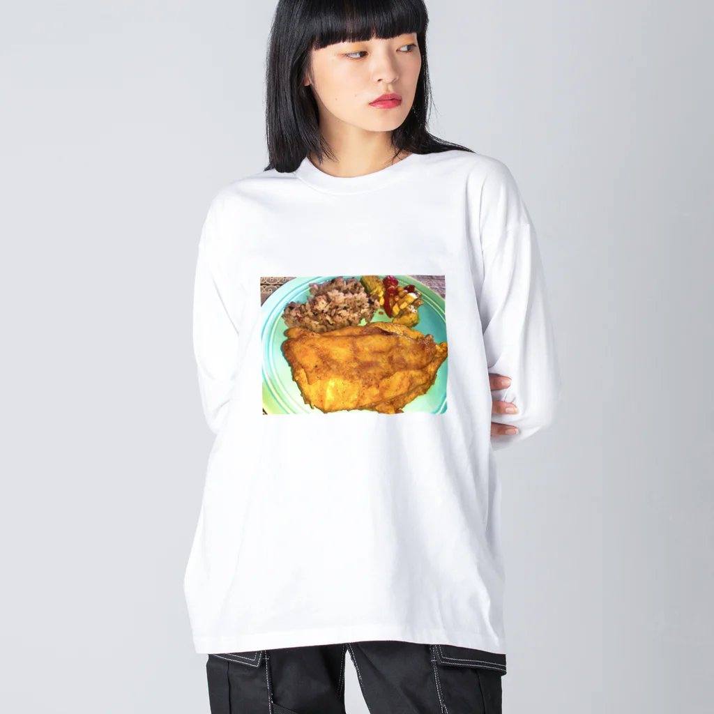 wosh1217のカリカリチキンソテー Big Long Sleeve T-Shirt