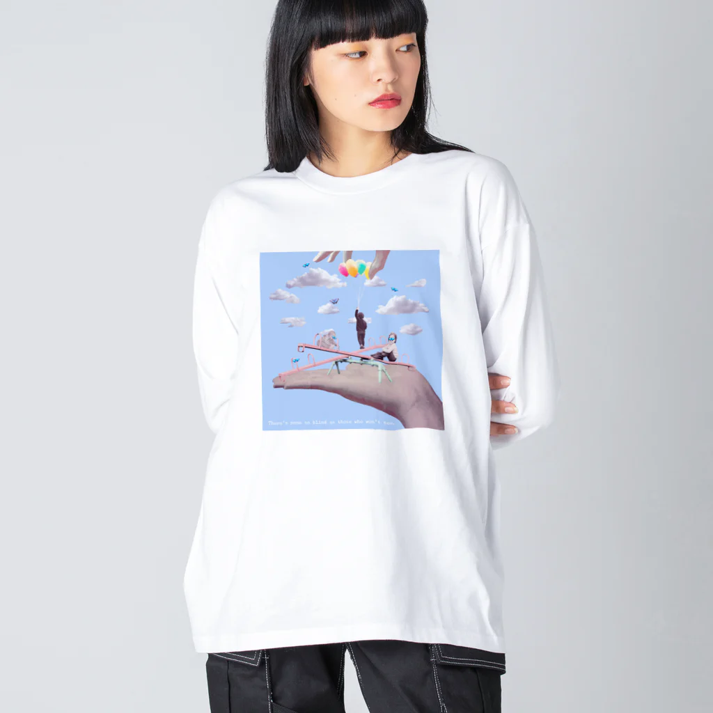 ないものねだりのMarionette(blue) ビッグシルエットロングスリーブTシャツ