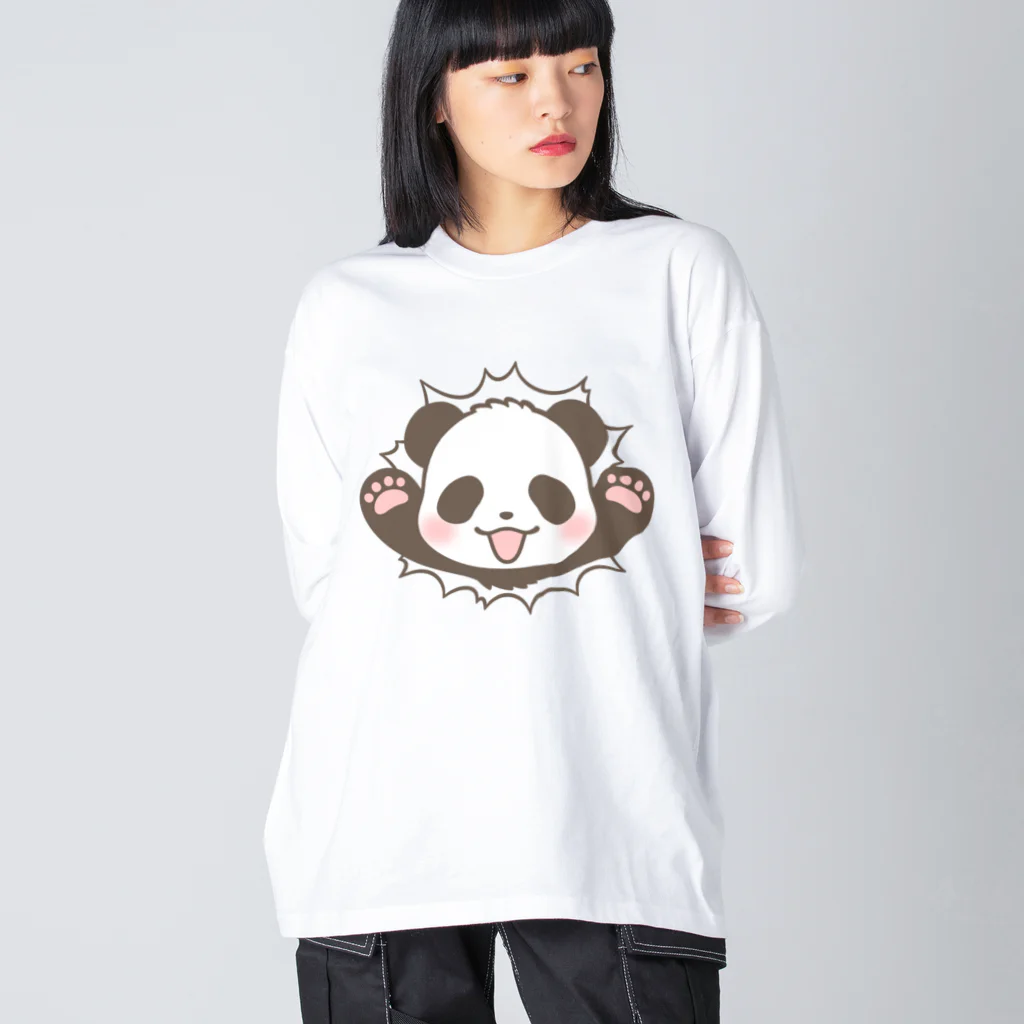 ☀️ひなたぼっくすの🐼かんつーパンダ ビッグシルエットロングスリーブTシャツ