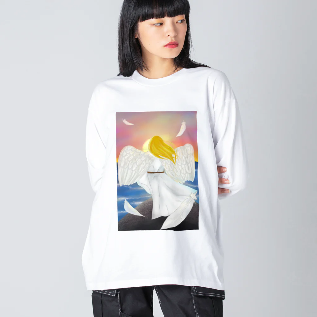 Lily bird（リリーバード）の落陽天使 Big Long Sleeve T-Shirt