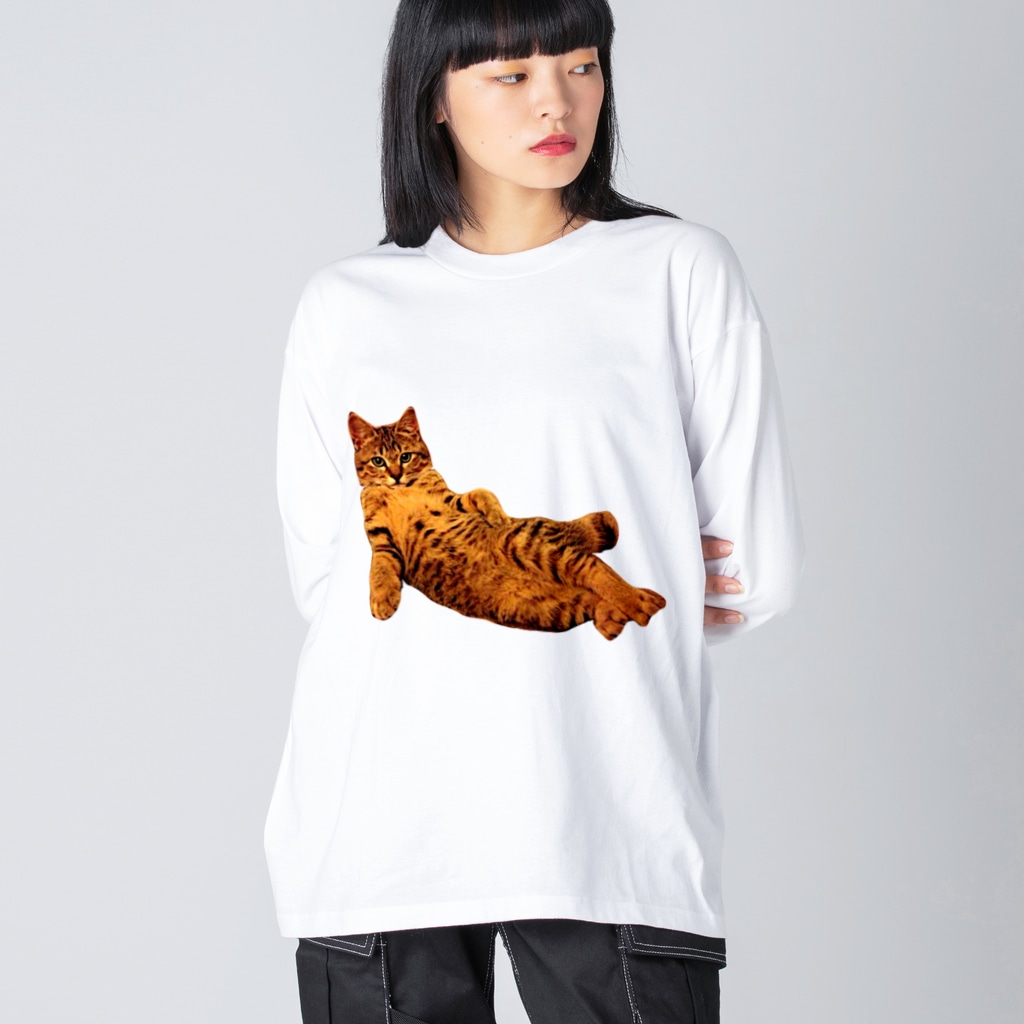 Elegant CatのElegant Cat ① Big Long Sleeve T-Shirt