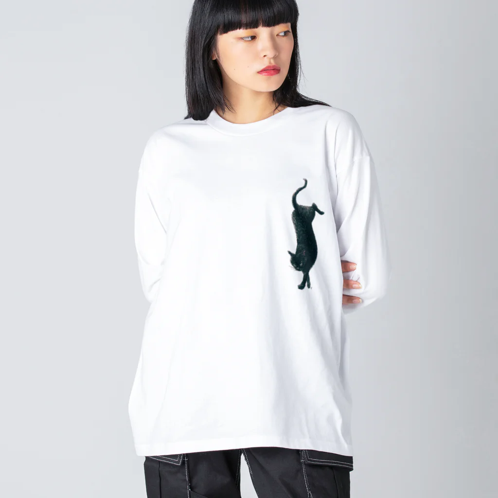 オチタケヒト takehito ochi きゃったろうのフォールキャット A Big Long Sleeve T-Shirt