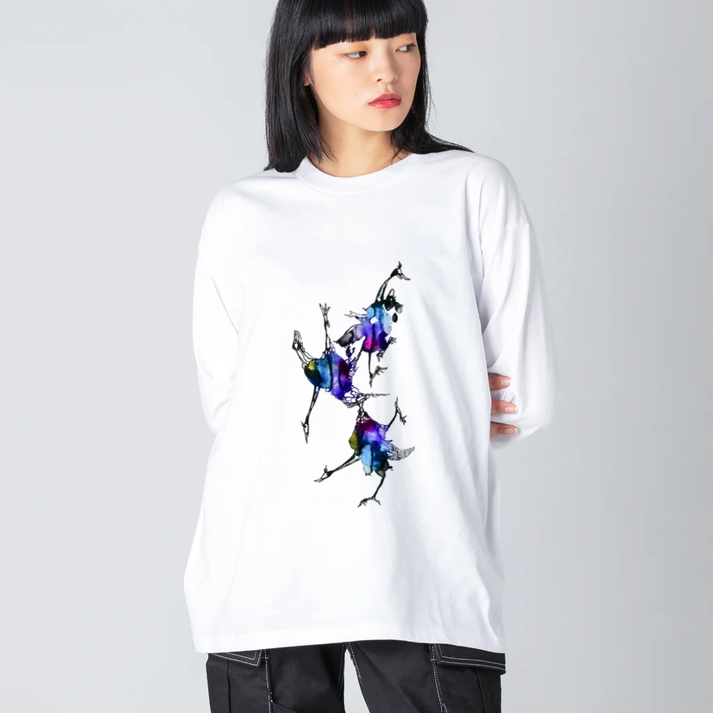 saoliicaの３羽のツル Big Long Sleeve T-Shirt