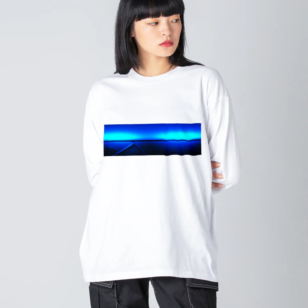 2nd Shunzo's boutique の背中合わせのブルー  Big Long Sleeve T-Shirt