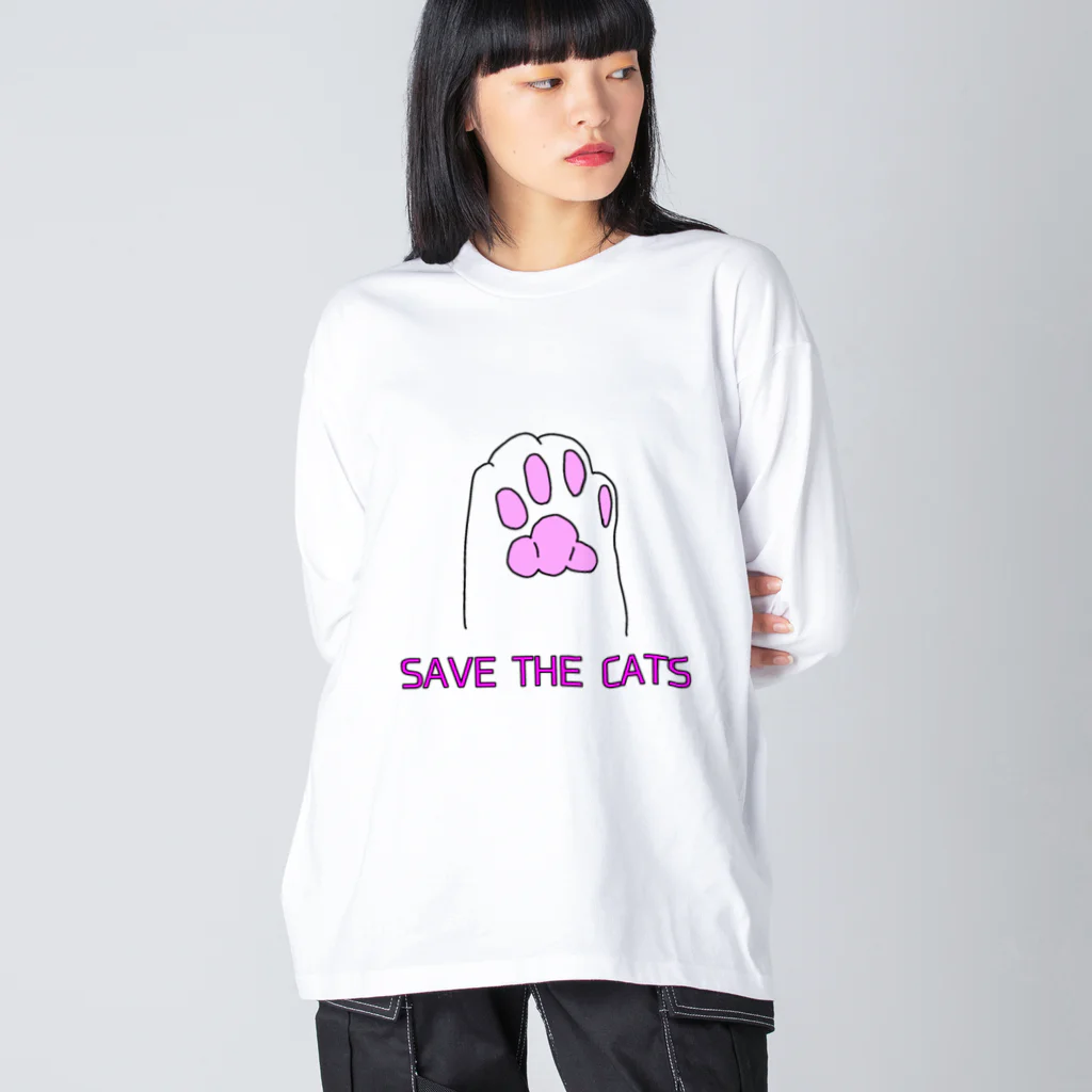 あみKENのSave the cats1 ビッグシルエットロングスリーブTシャツ