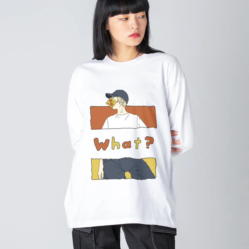 KiKiのWhat? ビッグシルエットロングスリーブTシャツ