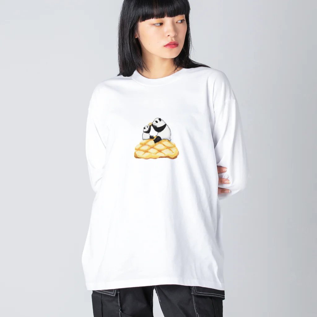 fig-treeのめろめろパンダ ビッグシルエットロングスリーブTシャツ