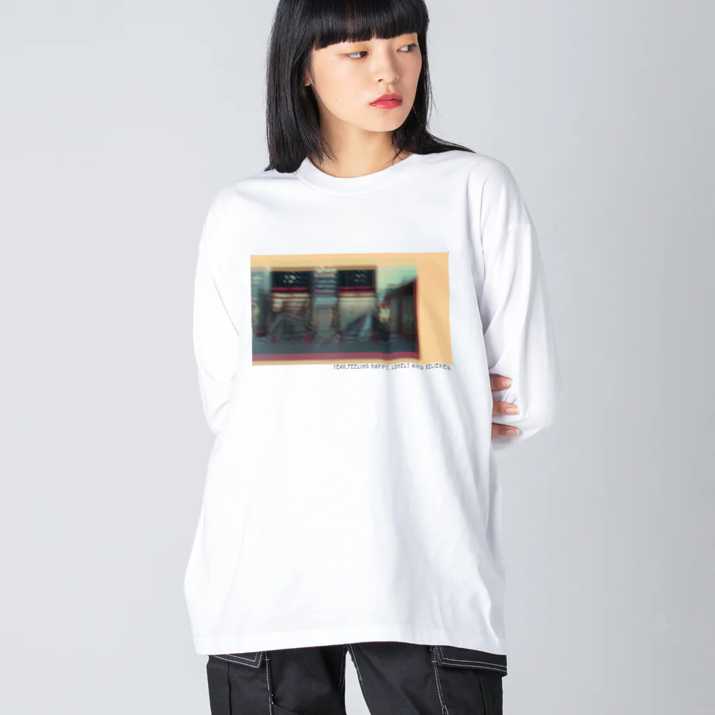 cxcxbbb.SHOPのchill 京都駅　メッセージ付き Big Long Sleeve T-Shirt