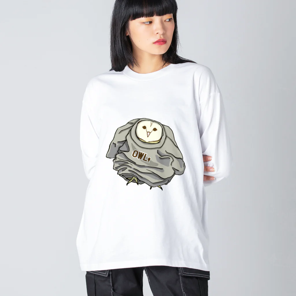 amyu-k フクロウセンターのTシャツ着たいメンフクロウ Big Long Sleeve T-Shirt