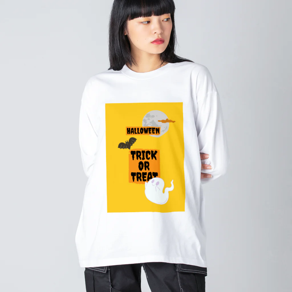 pulu's shopのHappy Halloween Trick or Treat!! ビッグシルエットロングスリーブTシャツ