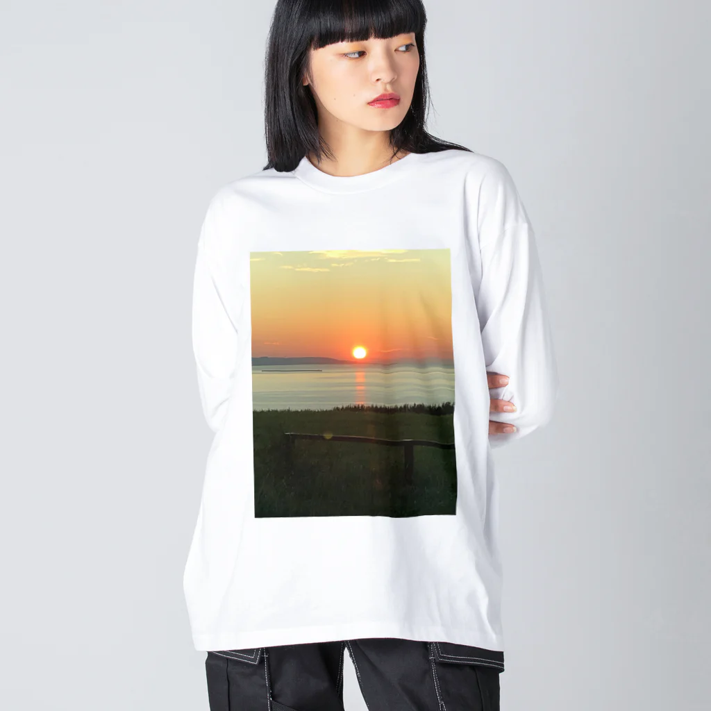 風景 Sophieの夕陽 ビッグシルエットロングスリーブTシャツ