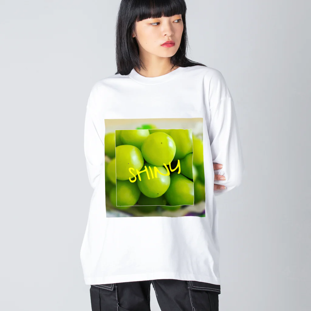 pulu's shopのキラキラ輝け(シャインマスカット) ビッグシルエットロングスリーブTシャツ