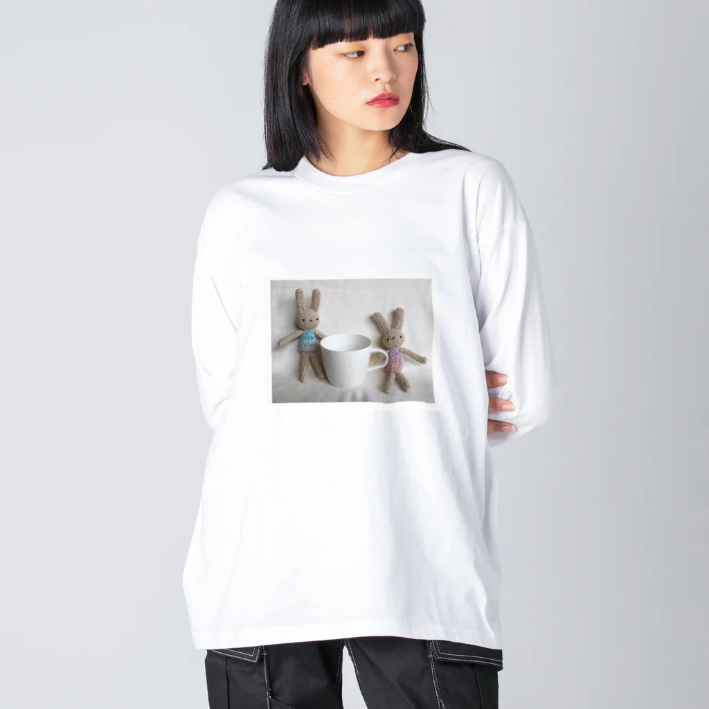 cy-egg.factoryの編みうさ Friends Big Long Sleeve T-Shirt