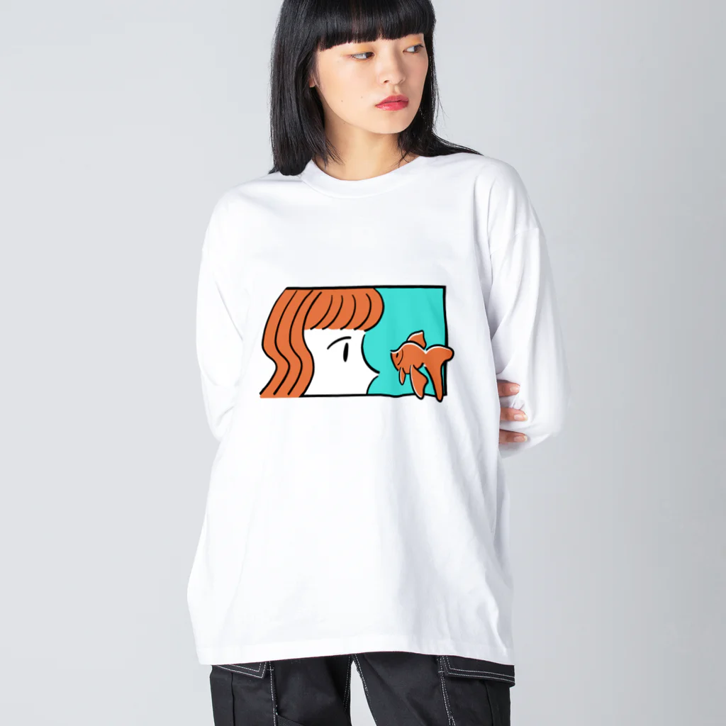 あめたまのGOLD FISH ビッグシルエットロングスリーブTシャツ