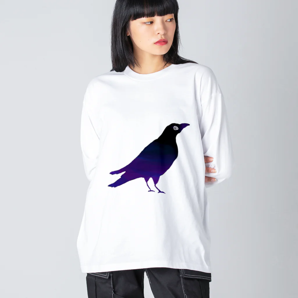 ラザ郎のカラス Big Long Sleeve T-Shirt