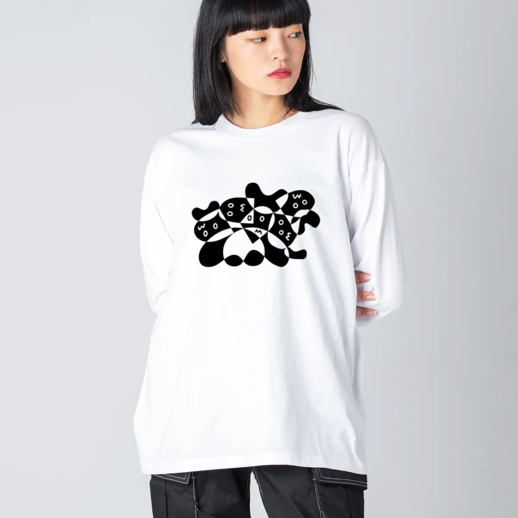 ゴロ展のグッズ｜入船ゴローのBIG ロング ゴロT／c_005（モノクロシリーズ） ビッグシルエットロングスリーブTシャツ