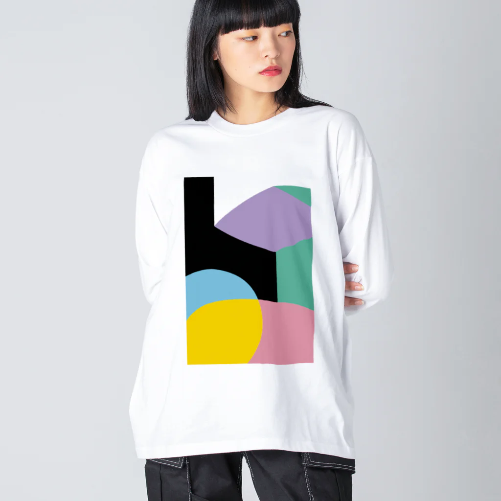 ゴロ展のグッズ｜入船ゴローのBIG ロング ゴロT／a_005（トリミングシリーズ） Big Long Sleeve T-Shirt