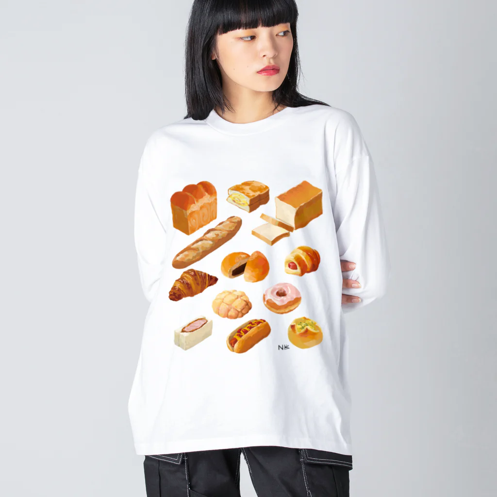 くさのなおひでのぱぱんがパン！ ビッグシルエットロングスリーブTシャツ