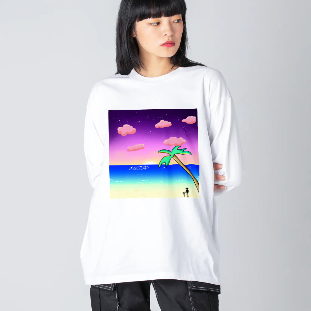 マホマルさんの南国の風ほわ～ん Big Long Sleeve T-Shirt