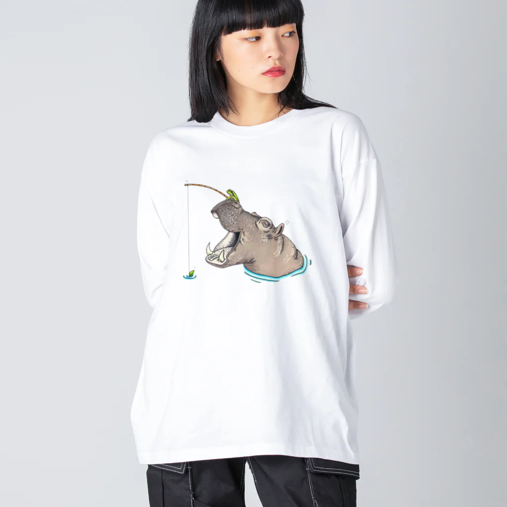 Leee_sanのカバと釣りカエル Big Long Sleeve T-Shirt