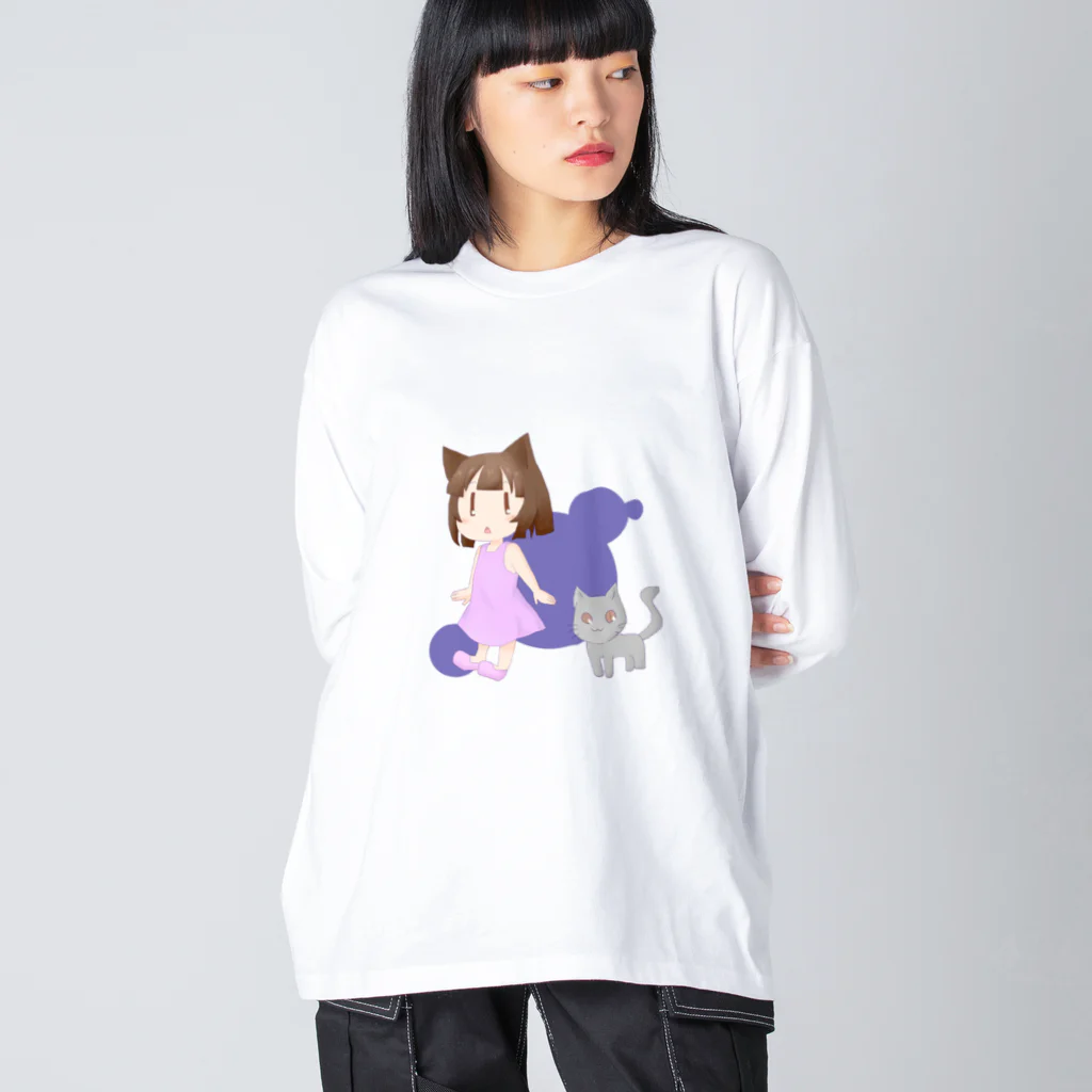 クロム堂のねこみみちゃん Big Long Sleeve T-Shirt