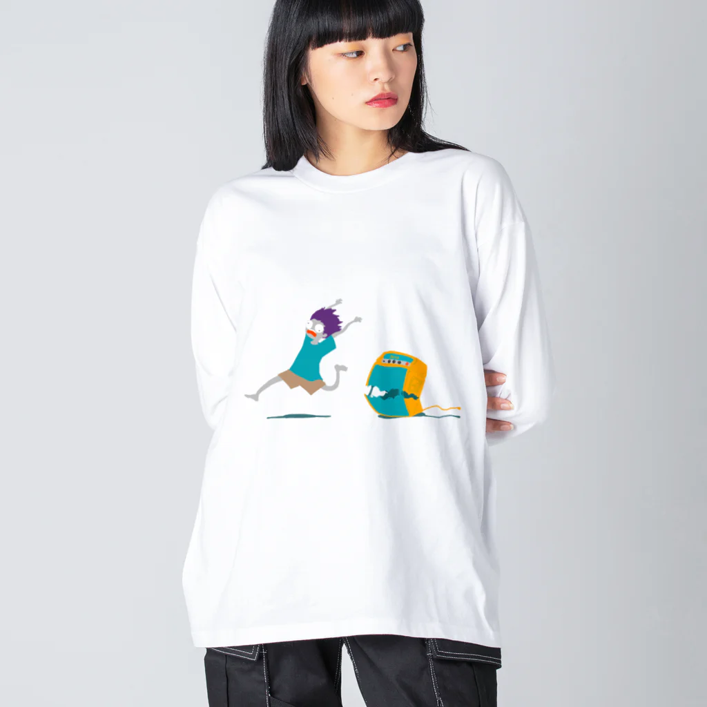 やの のすけのHelp！ 文字無し Big Long Sleeve T-Shirt