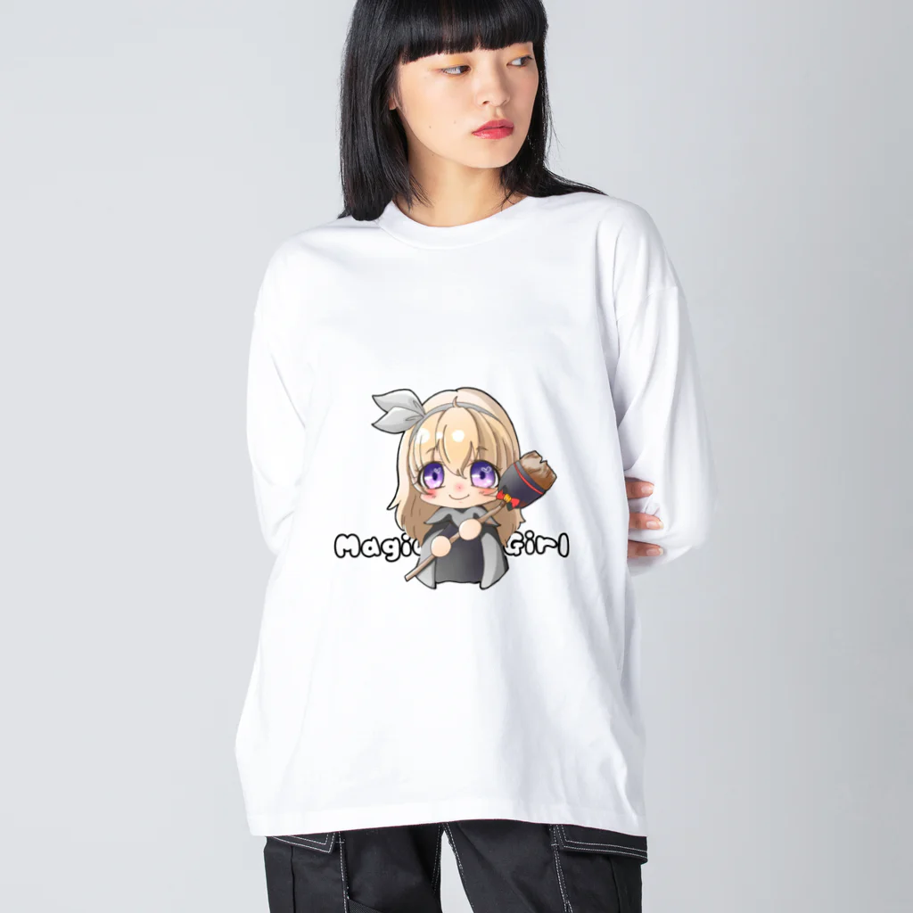 ⋆*⋆ஜ​* ćӈїї⋆ฺ ​ஜ ​｡*の魔女の女の子 ビッグシルエットロングスリーブTシャツ