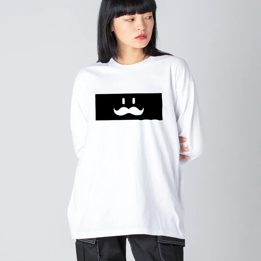 トシゾーのSUZURIのとこのヒゲ（黒帯）透過大 Big Long Sleeve T-Shirt