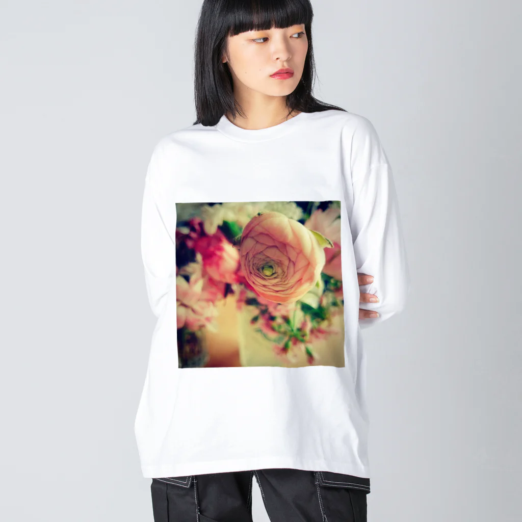 飴電のRanunculus ビッグシルエットロングスリーブTシャツ