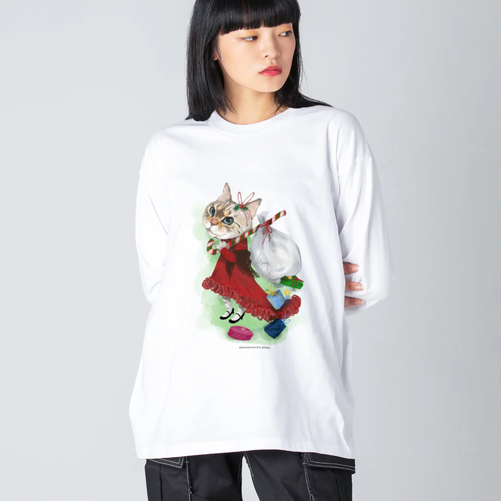 wokasinaiwoのクリスマスリラン ビッグシルエットロングスリーブTシャツ