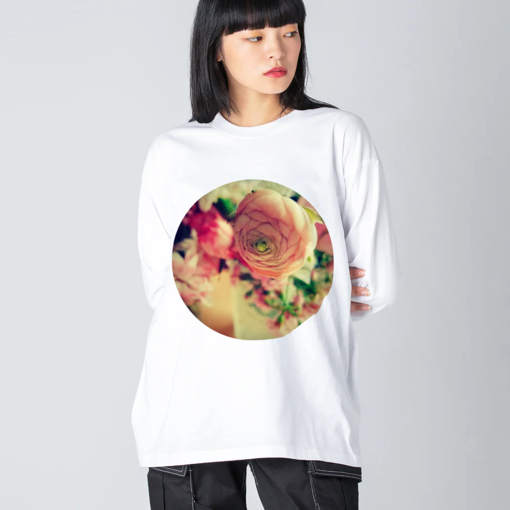 飴電のRanunculus○ ビッグシルエットロングスリーブTシャツ