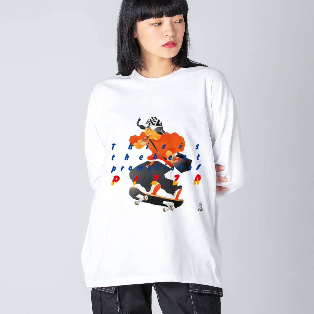 3325sammyのわかりやすいピザの宣伝 Big Long Sleeve T-Shirt