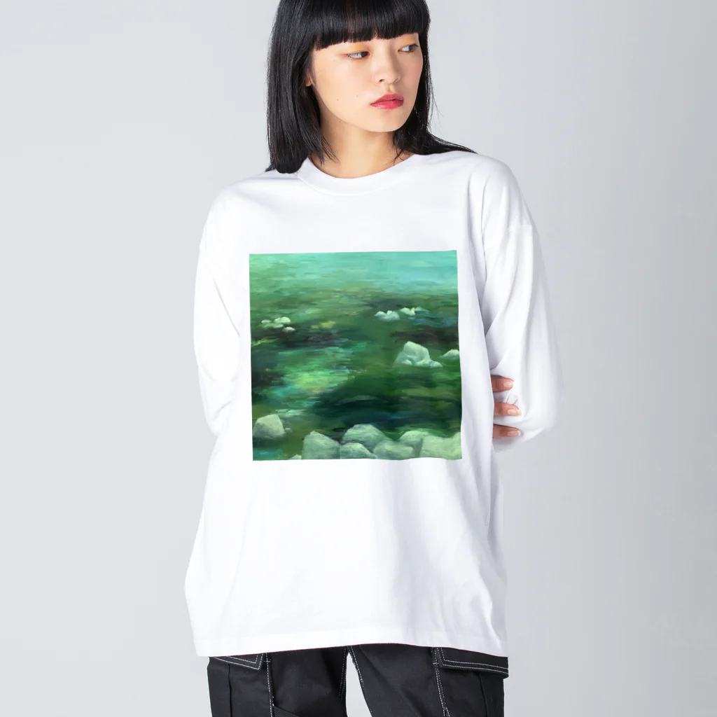 meiyuのお店の水面 Big Long Sleeve T-Shirt