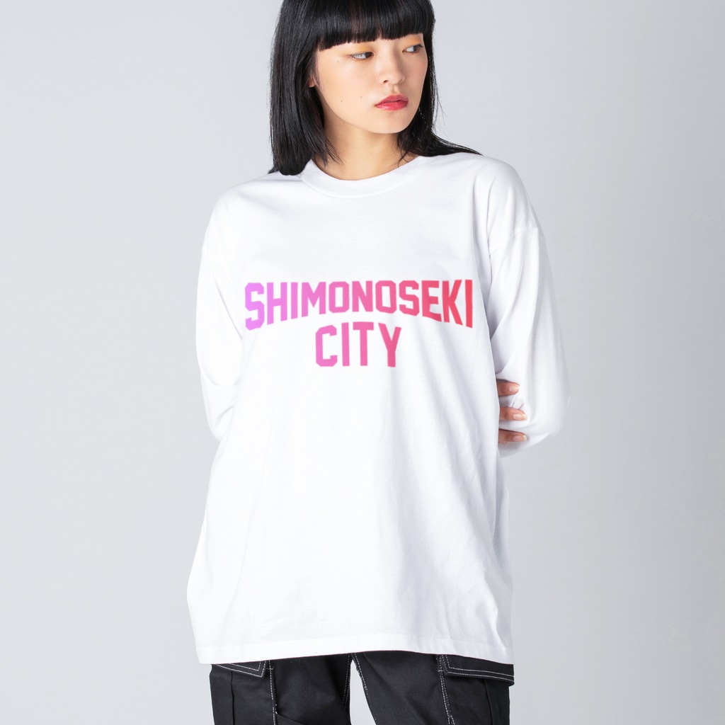 JIMOTO Wear Local Japanの下関市 SHIMONOSEKI CITY Big Long Sleeve T-Shirt