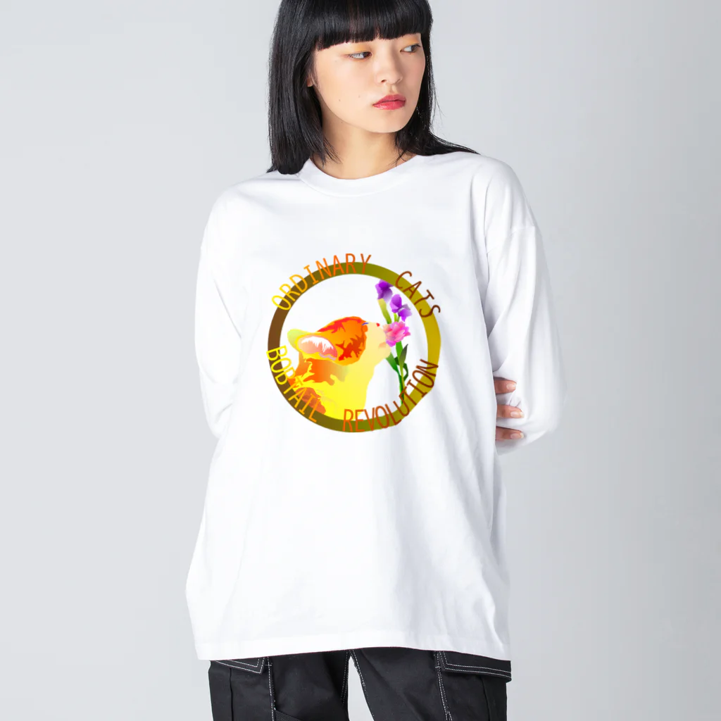 『NG （Niche・Gate）』ニッチゲート-- IN SUZURIのOrdinary Cats06h.t.(秋) Big Long Sleeve T-Shirt