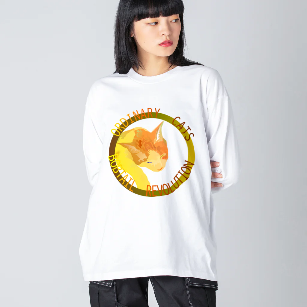 『NG （Niche・Gate）』ニッチゲート-- IN SUZURIのOrdinary Cats07h.t.(秋) Big Long Sleeve T-Shirt