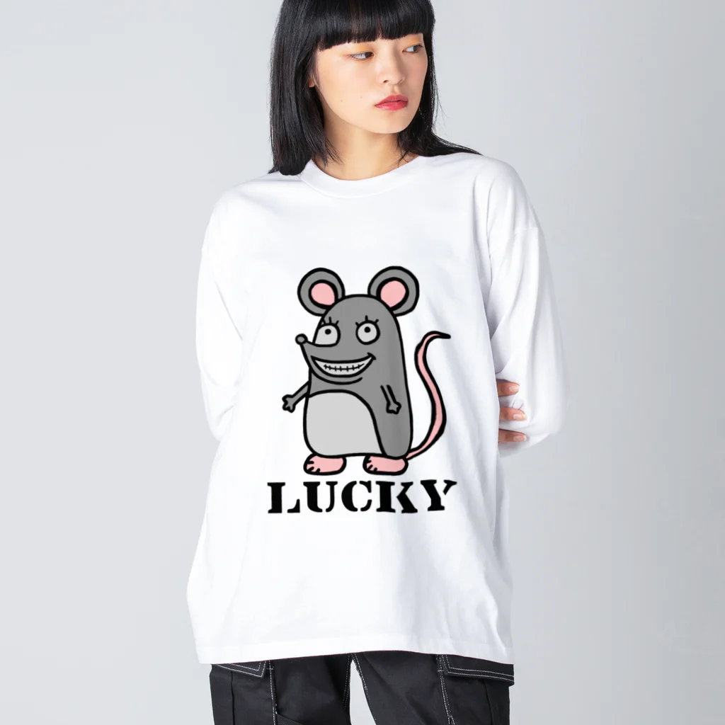 ムエックネのネズミ ビッグシルエットロングスリーブTシャツ