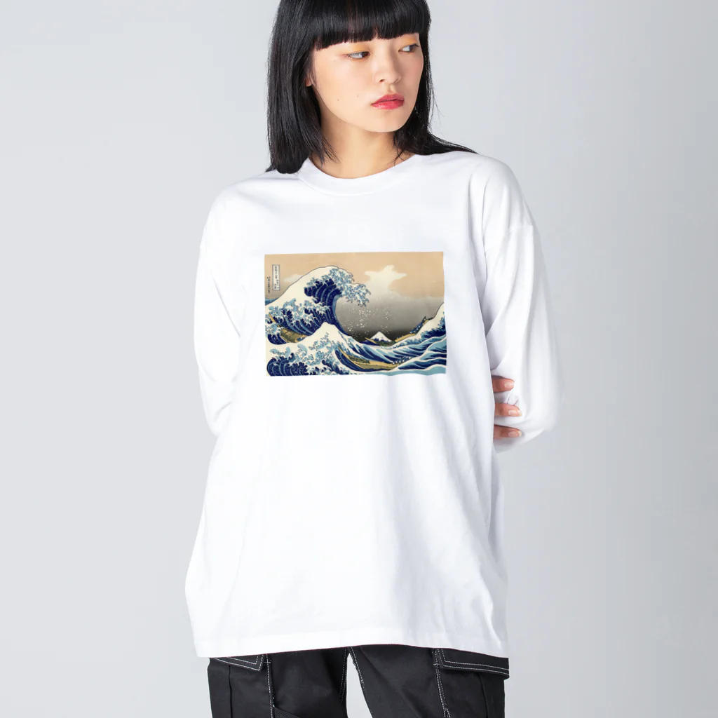 bileeの神奈川沖浪裏　THE GREAT WAVE ビッグシルエットロングスリーブTシャツ