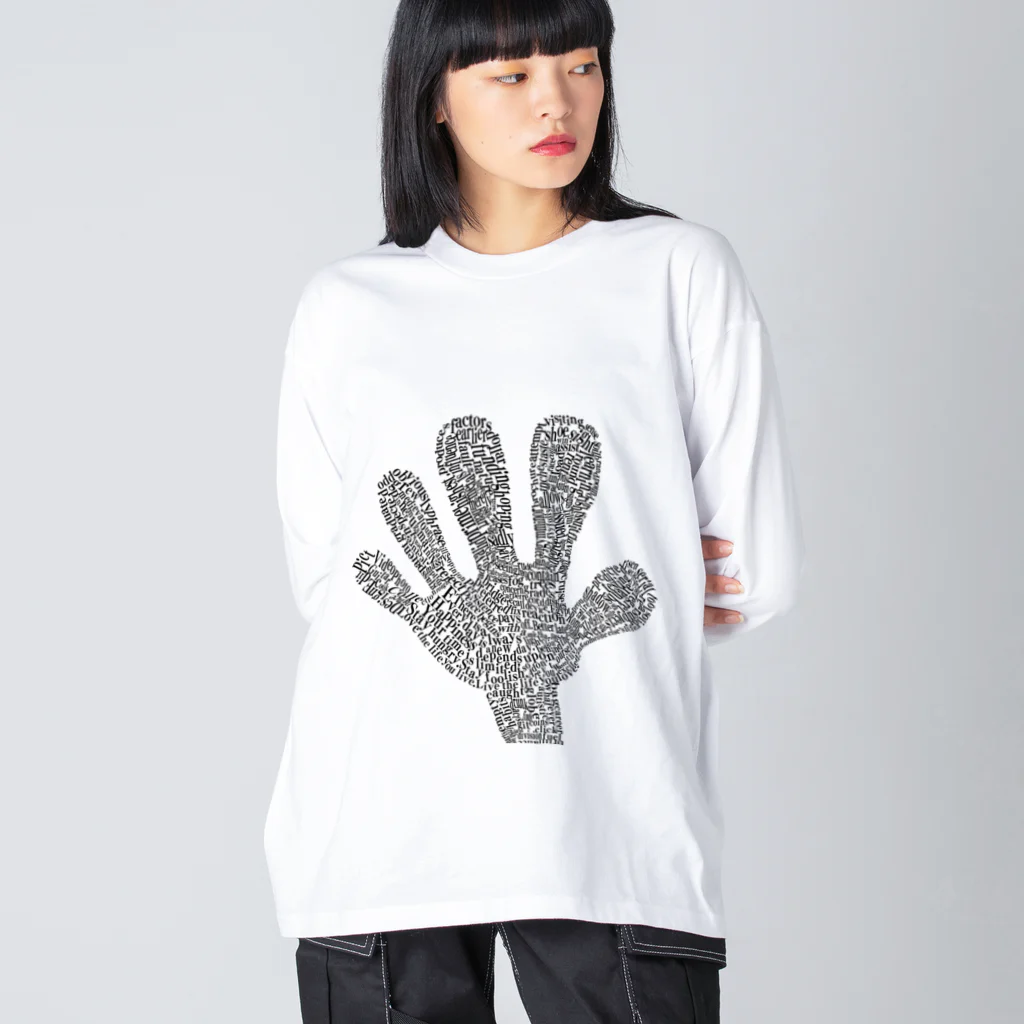 Corg by,のBig Hand Long T White ビッグシルエットロングスリーブTシャツ