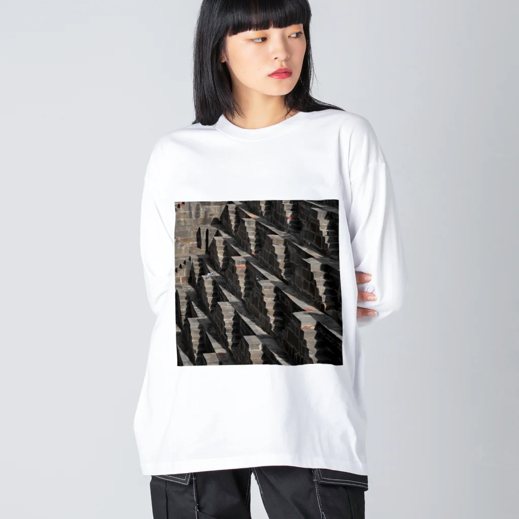 muro_661のインドの古代建造物 ビッグシルエットロングスリーブTシャツ