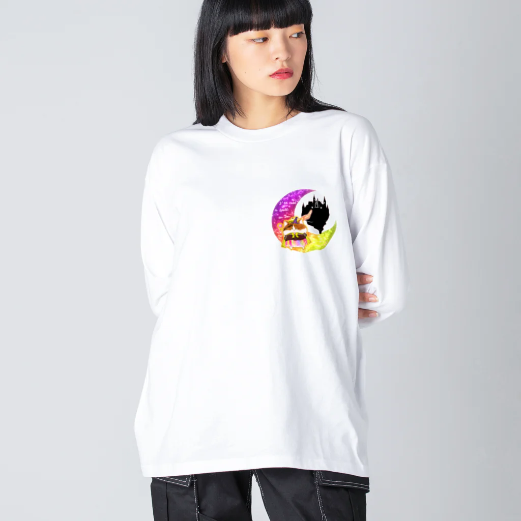 どるちぇ＊うさぎの《ハロウィン》05＊魔女っ子みけ＊ ビッグシルエットロングスリーブTシャツ