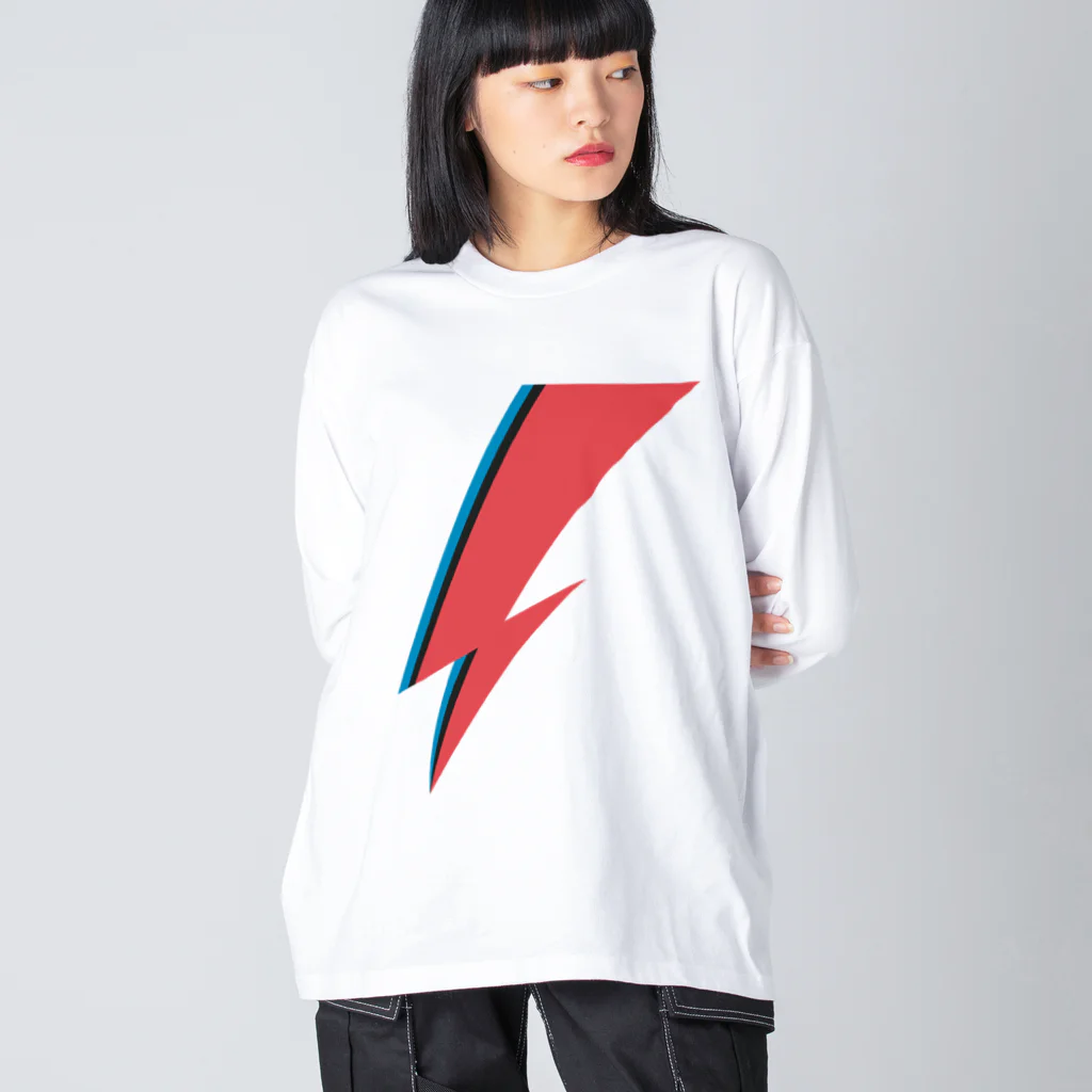 DRIPPEDのLIGHTNING BOLT -GLAM ROCK MAKE UP- Big Long Sleeve T-Shirt