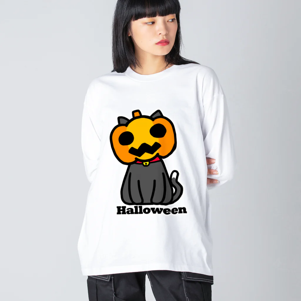 ねことわのはろうぃーん。 Big Long Sleeve T-Shirt