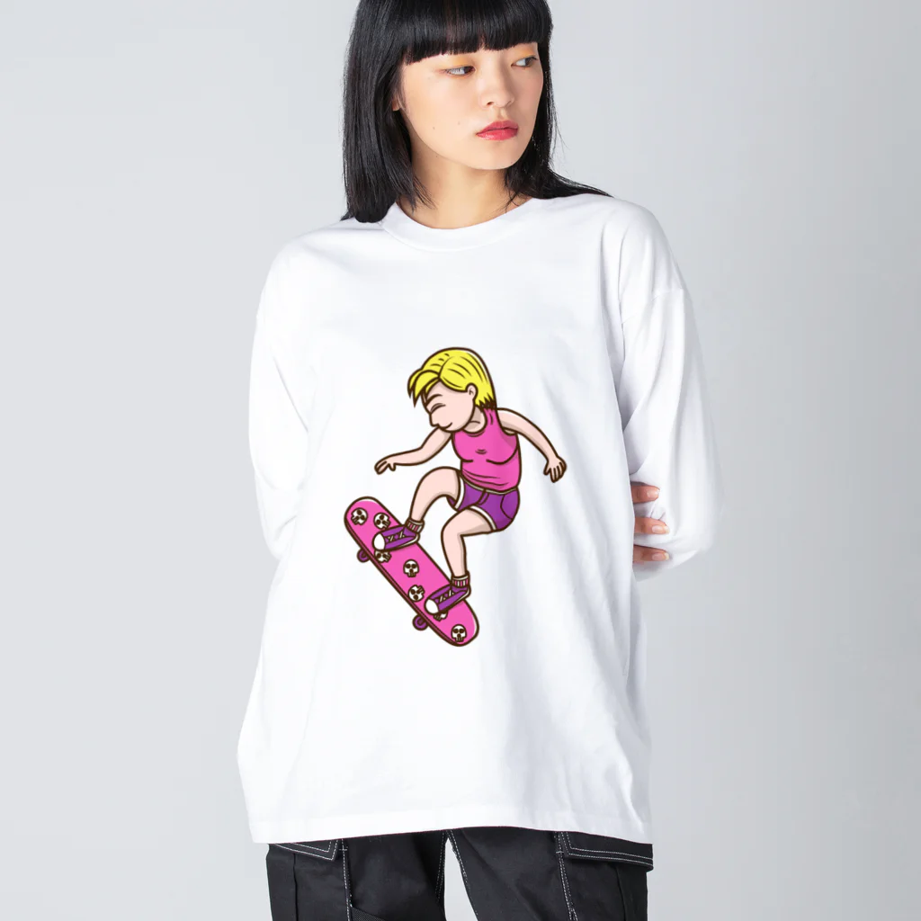 Sophie's storeのスケボー少女 Big Long Sleeve T-Shirt