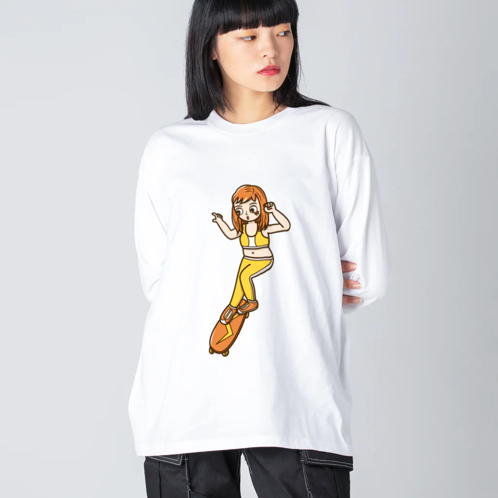 Sophie's storeのスケボー少女 Big Long Sleeve T-Shirt