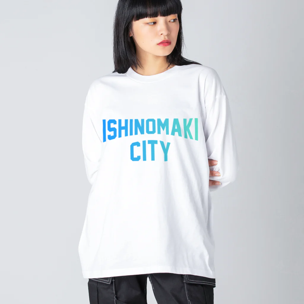 JIMOTO Wear Local Japanの石巻市 ISHINOMAKI CITY ビッグシルエットロングスリーブTシャツ